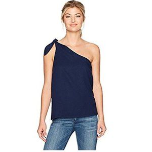 NWT Splendid Women's One Shoulder Tie Tank Top Navy Size Small $90 K283
